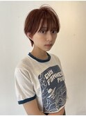 オレンジブラウン×ミニショート