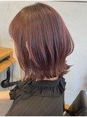 ミディアムレイヤー ピンクブラウン