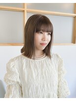 サロン 名和店(SALON)&nbsp;ミルクティーカラー/ぱつっとボブ