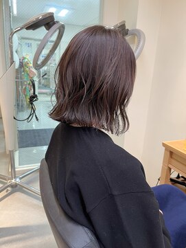 ヘアーポケット リタ(HAIR POCKET ritta) 外はねボブ×シアーグレージュ