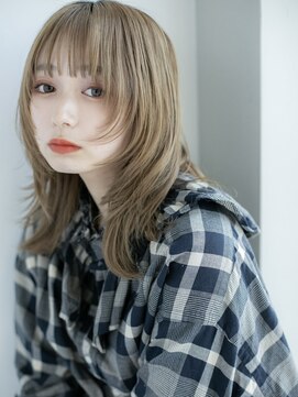 マカロン 郡山本店(MACARON) #20/デザインカラー/レイヤーカット/ウェットヘア/オリーブベー