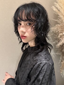 ノラギンザユー(NORA GINZA/U) ウルフパーマレイヤーパーマミディアムパーマニュアンスパーマ