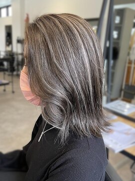 アース 上本町店(HAIR&MAKE EARTH) 30代40代50代脱白髪染めグレイヘア白髪ぼかしハイライト