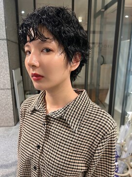 サラビューティーサイト 志免店(SARA Beauty Sight) 【志免】癖毛風ショートパーマ/抜ける黒染め☆山之内