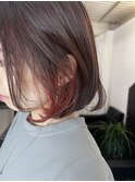 彩度の違いで魅せるインナーカラー