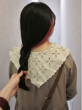 エムサロン 高崎あら町テラス店(emusalon) 【茉雪】ビビットなチェリーレッドインナーカラー