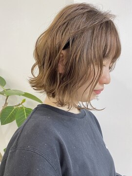 テクネ 天神大名(techne) 天神大名ショートボブパーマタッセルボブ顔周りレイヤーカット