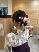 大人美人卒業式ヘアセットまとめ髪艶髪