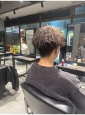 ラウンドマッシュ×ハイライト×ツイストスパイラルパーマ