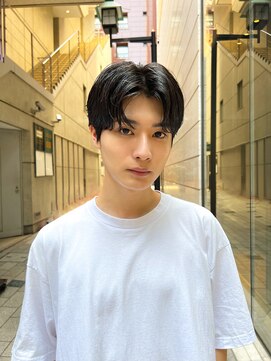 ガーデン 銀座(GARDEN) 艶センターパートスペインカールブルーブラックフェザーパーマ