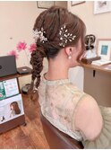 編み下ろしツインテール