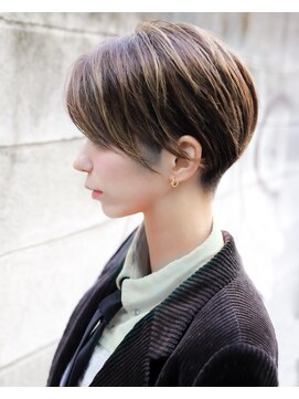 カライングドゥ(ing deux) 大人可愛い20代30代40代黒髪前下がりショートボブ丸みショート◎