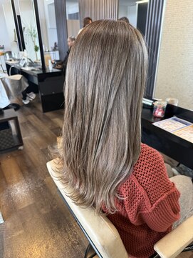 スタイル 皆実店(STYLE) オリーブ/ベージュ/ハイライト/ミディアム/髪質改善