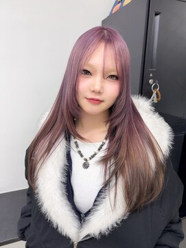 ユニークノベル 中央林間(unique novel) ラベンダーピンクでつくる 圧倒的透明感ブリーチデザインカラー