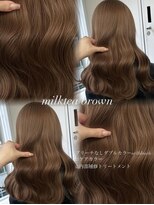 ペレ 渋谷(PELE) イメチェン/ピンクベージュ/アンブレラカラー/前髪/渋谷