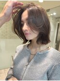 外国人風海外ボブカーテンバング外ハネボブ　n8.5.7