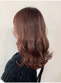 【MASAYA】オレンジブラウン×ミディアムヘアー