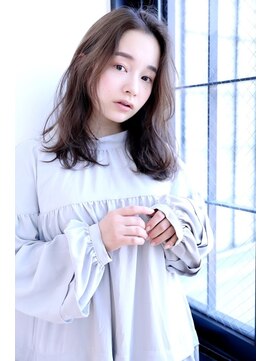 ノンダメージサロン ステラバイボヌール(Stella by Bonheur) ブルーグレージュふんわり小顔ミディ