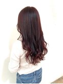 カシスブラウンで仕上げた艶カラー