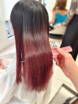 アッシュ 高円寺店(Ash)&nbsp;グラデージョン　ピンクブラック～チェリーピンク