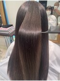 うるツヤロング黒髪暗髪ナチュラル髪質改善ストレート