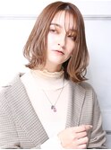 大人可愛い小顔美髪ツヤ髪薄めバングショコラアッシュA8