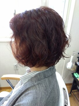 今日は美容院 大人ピンクカラー