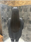 エアストレート大人可愛い20代30代40代黒髪ストレート暗髪ツヤ髪