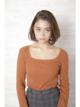 ルルディ バイ アフロディーテ銀座(luludi by APHRODITE) 黒髪/グレーベージュ/レイヤーロング/前髪パーマ/銀座