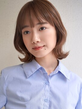 ブゾン(buZon) 【buZon ブゾン】くびれボブ☆前髪ウェットヘアオリーブベージュ