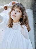 ゆるふわボブヘアミルキーベージュKA-48