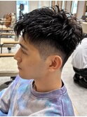 ベリーショート ニュアンスパーマ  フェード