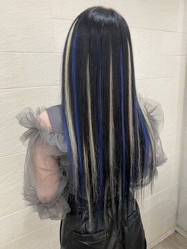 グランディールヘアデザイン(grandir hairdesign) ブルー×ブロンドハイライト！-Yurika-