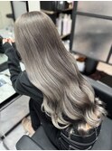 【lamchele】シルバーグレージュ×ブリーチカラー
