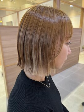 スーリール 箱崎店(Sourire) ベージュグラデーションボブ