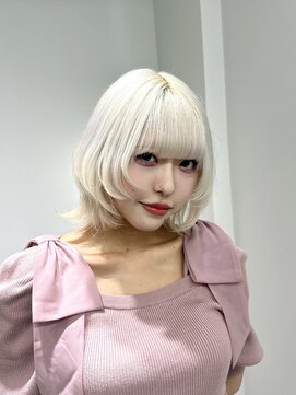 エゴ 池袋(EGO) ホワイトブロンドウルフカット10代2代30代