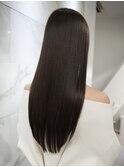 横浜西口ミディアムレイヤーワンカラーカーキグレージュカラー
