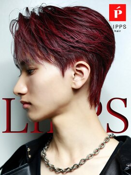 リップス 天神(LIPPS) シャープパーマツーブロック刈り上げマッシュハイトーンカラー