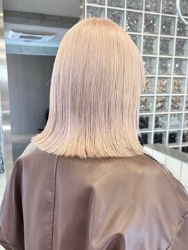 サンクプロジェクト(cinq PROJECT) ミルクティーベージュダブルカラーハイトーンレイヤーカット韓国