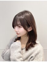 リブランド 銀座(REBRAND)&nbsp;セミロングローレイヤー前髪あり小顔サイドバング