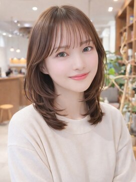 ルエ(rue) ミディアムレイヤー×ストレート×シャギー×内巻き20代30代40代