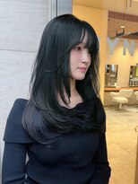 ニューヨークニューヨーク 梅田茶屋町店(NYNY)&nbsp;オリーブ　グレージュ　ブリーチなしカラー　レイヤーカット