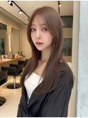 自然な丸みのナチュラルストレート｜縮毛矯正ロング