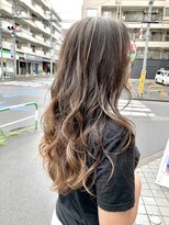 ヘアーライズ 池袋東口店(hair RISE) ロングバレイヤージュハイライト巻髪