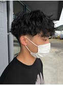 波巻きスパイラルツイストスパイラルパーママッシュメンズヘア