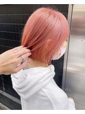 【イエベ春◎】ブリーチ2回で作るコーラルピンク