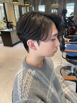 ダブル(W) センターパート/ニュアンスパーマ/コンマヘア