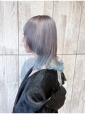 ロングウルフグラデーション 美髪/卵型/丸型/10代/20代