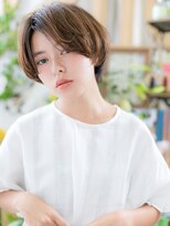 カバーヘアアンドスパ ブリス 浦和(COVER HAIR&SPA bliss)&nbsp;くせ毛風小顔センターパート前髪なしショートc5浦和20代30代40代