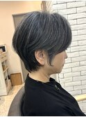 ショートカット/ショートボブ/白髪ぼかし/髪質改善